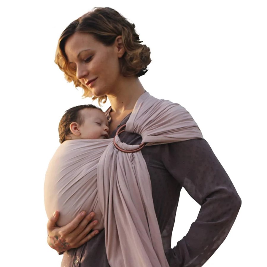 Nalakai ring sling worn with a baby