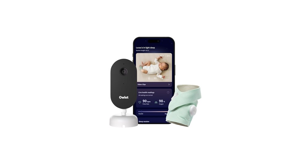 Owlet Dream Duo Gen 3 Dream Sock, base station and Dream Sight camera