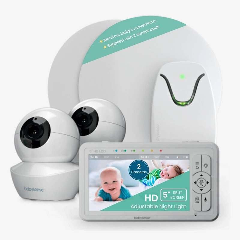 Babysense True Sleep HD S2 monitor, camera and under-mattress sensor pads
