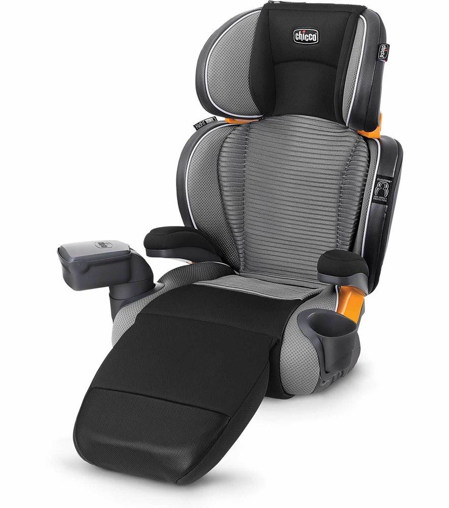 Chicco KidFit Zip Air Plus 2-in-1 booster seat with leg rest extended