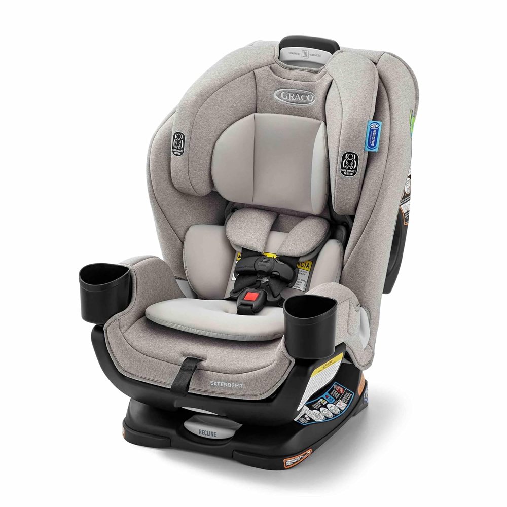 Graco Extend2Fit convertible car seat in Gotham fabric