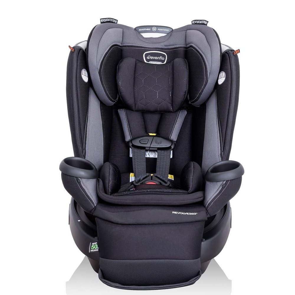 Evenflo Revolve360 Extend rotating car seat in Revere Gray