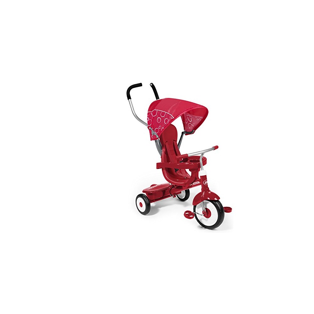 Radio Flyer 4-in-1 Stroll 'N Trike with canopy and parent push handle