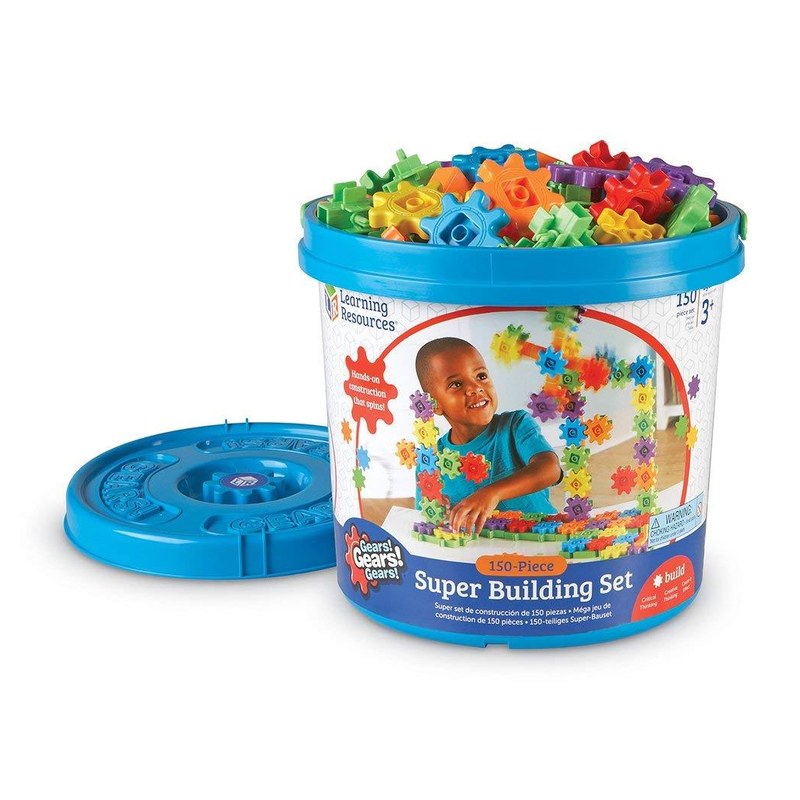 Learning Resources Gears Gears Gears Super Building Set tub and gears