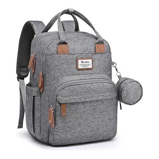 A diaper bag backpack